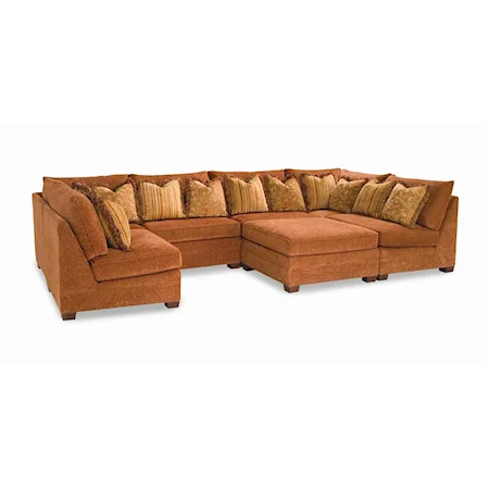 Casual Armless Sectional Sofa